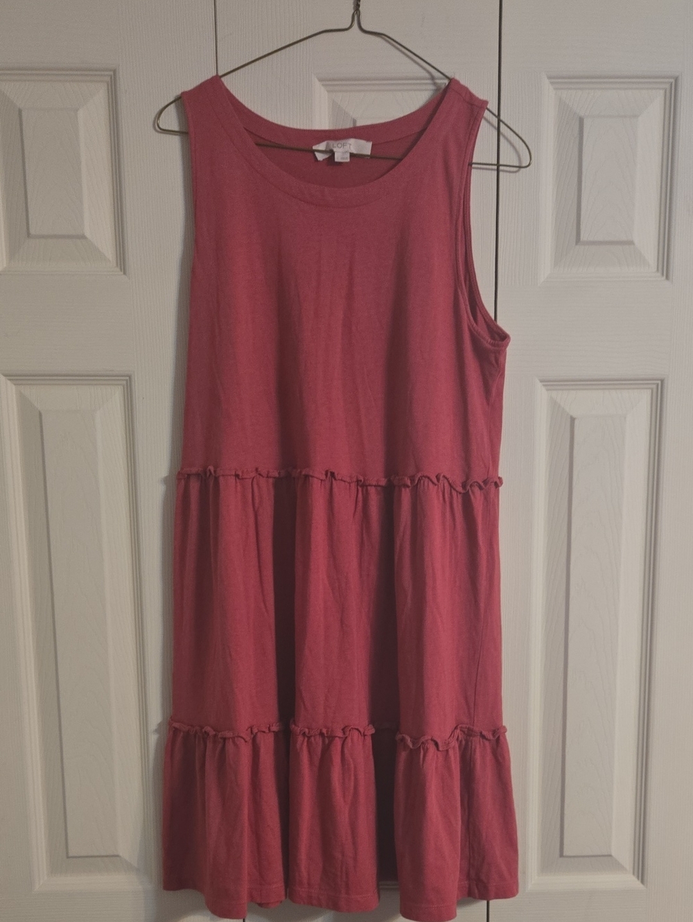 Loft Sleeveless Tiered Midi Dress